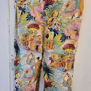 Tropical print pants